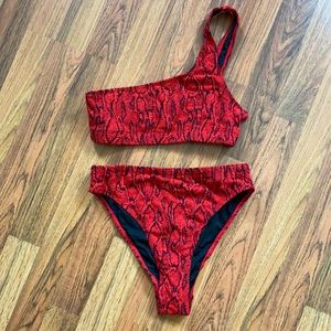 Nasty Gal snake print bikini